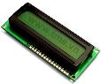 LCD 16x2 Green / Black 3.3V